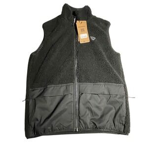 Rossignol Mens Black Fleece Vest Full Zip Pockets Size M RLMM509